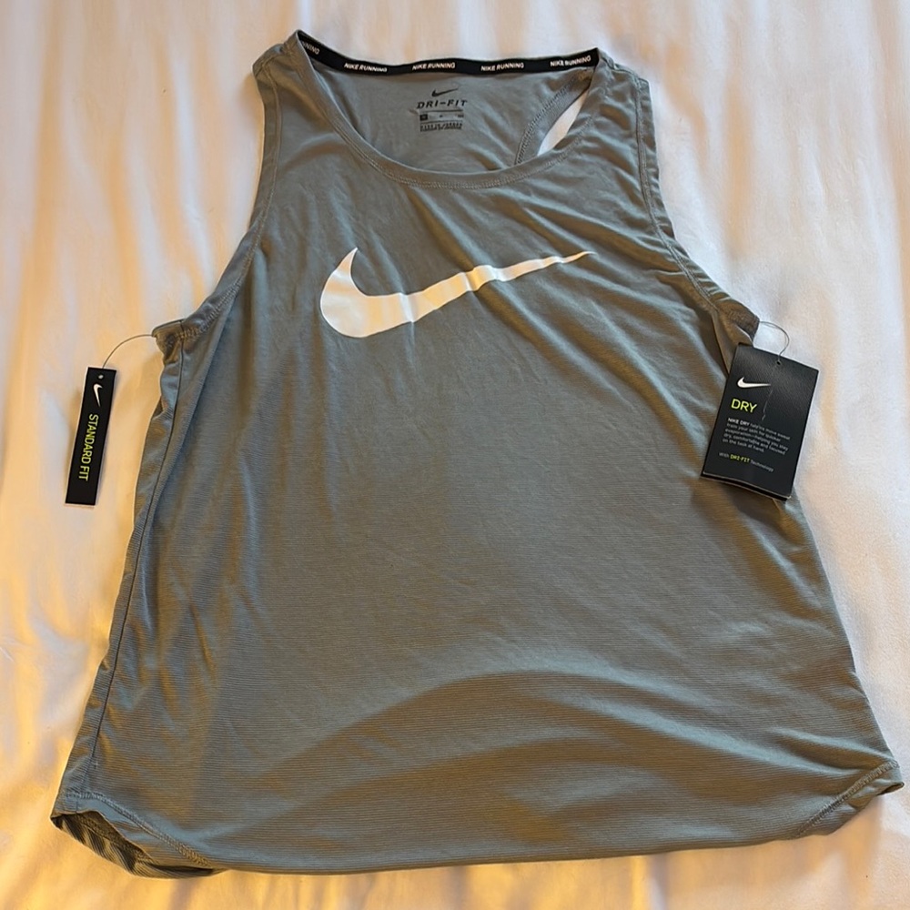 Nike Gray Sleeveless Top with White Logo